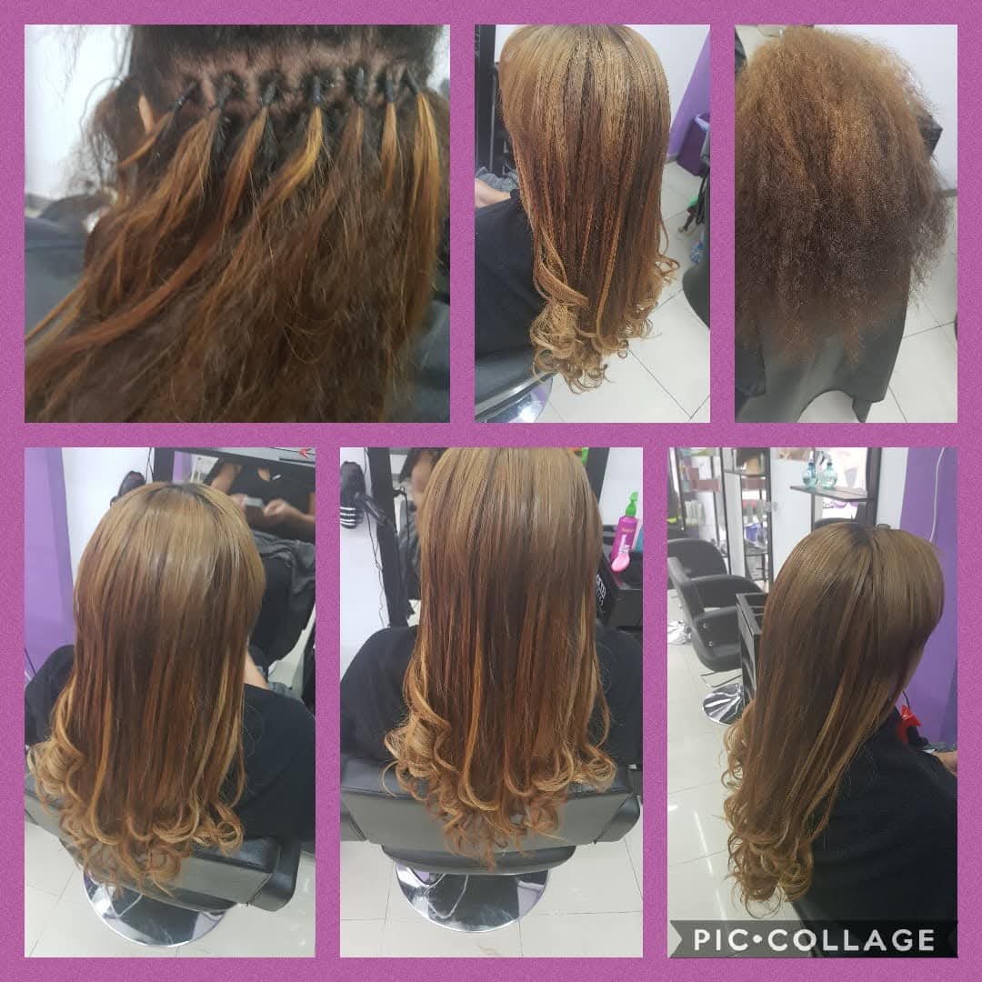 Transformación con extensiones y color miel en Logroño